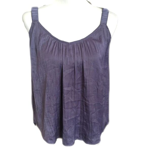 Evereve NWT Elise Hammered Satin Tank top in shale (grey/lavender) S - Picture 1 of 10
